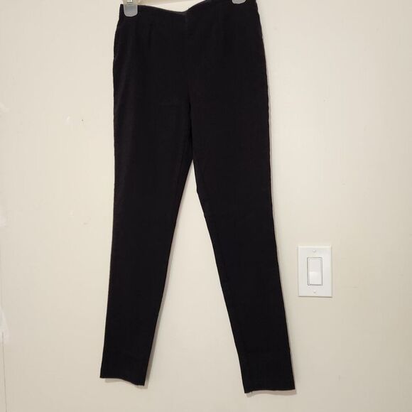 Calvin Klein Pants Women Size 4 Black Stretch Elastic Waist - Picture 1 of 11